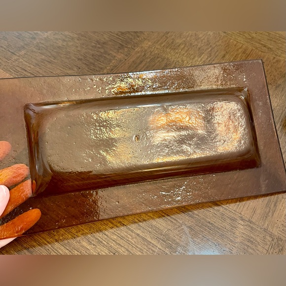 Elegant Decorative Votive Candle Holders - Set of 3 on Amber Crackle Glass Tray - Picture 11 of 14